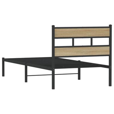 Bedframe zonder matras metaal sonoma eikenkleurig 100x200 cm - thumbnail