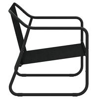 Tuinbank 2-zits met kussen staal antracietkleurig - thumbnail