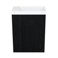 Fonteinkast Black Oak Arcqua Luna 40x55x28 cm Incl. Fontein Mat Wit Zonder Overloop Arcqua - thumbnail