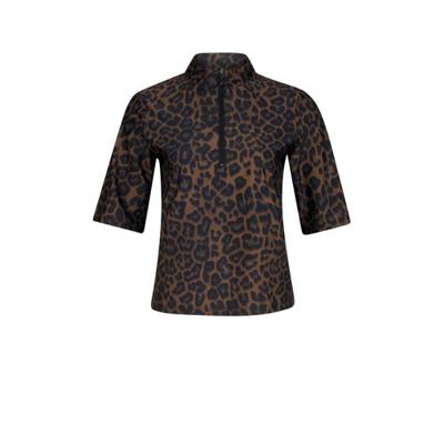 Eksept by Shoeby sport T-shirt Yane bruin/zwart Eksept by Shoeby sport T-shirt Yane bruin/zwart