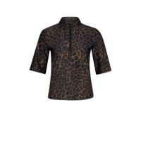 Eksept by Shoeby sport T-shirt Yane bruin/zwart - thumbnail