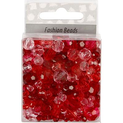Creativ Company Facetkralen mix rood harmonie, 45 gram