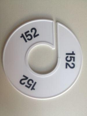 Maatring 11 cm wit/zwart 152