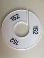 Maatring 11 cm wit/zwart 152 - thumbnail