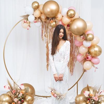 PartyDeko Gouden Backdrop Frame Cirkel, 2m