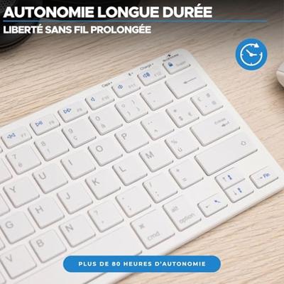 TKL-toetsenbord - BLUESTORK - Oplaadbare Bluetooth voor Mac - Wit