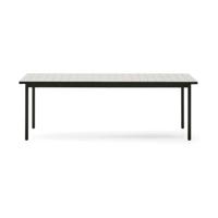 Kave Home Outdoor Eettafel 'Maurina' Cement en staal, 223 x 101cm, kleur Wit - thumbnail