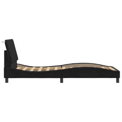 Bedframe zonder matras 100x200 cm fluweel zwart