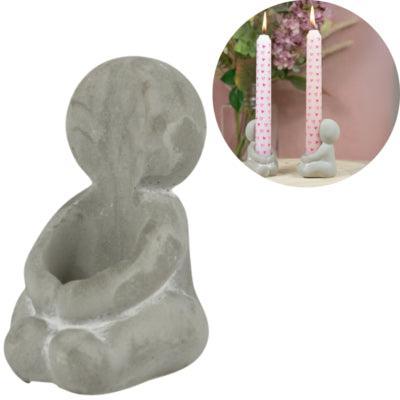 Kaarsenhouder Hug grijs 8 cm | 36 stuks