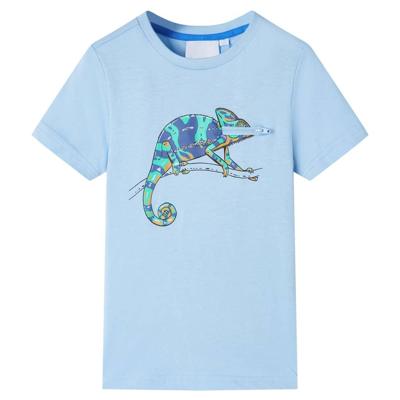 Kindershirt met korte mouwen 128 lichtblauw Kindershirt met korte mouwen 128 lichtblauw