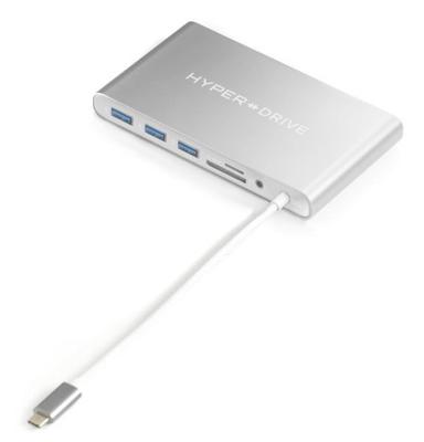 HyperDrive GN30 USB Type C Ultimate Hub, Silver