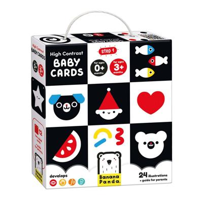 Banana Panda - hoog contrast babykaarten 0m+ / 3m+ - 24st.
