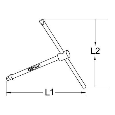 KS Tools 963.3462 9633462 T-handgreep Aandrijving 3/4 (20 mm) 260 mm 1 stuk(s)
