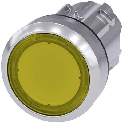 Siemens 3SU10510AB300AA0 3SU1051-0AB30-0AA0 Verlichte druktoets Bedieningsknop vlak, Metalen frontring, Hoogglans Geel 1 stuk(s)