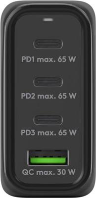 Goobay 64819 oplader voor mobiele apparatuur Hoofdtelefoons, Laptop, Smartphone Zwart AC Snel opladen Binnen