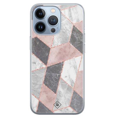 iPhone 13 Pro siliconen hoesje - Stone grid iPhone 13 Pro siliconen hoesje - Stone grid