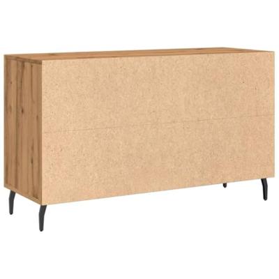 Dressoir 100x36x60 cm bewerkt hout artisanaal eikenkleurig