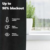 VidaXL Verduisterende gordijnen 2 pcs zwart 140 x 175 cm fluweel - thumbnail