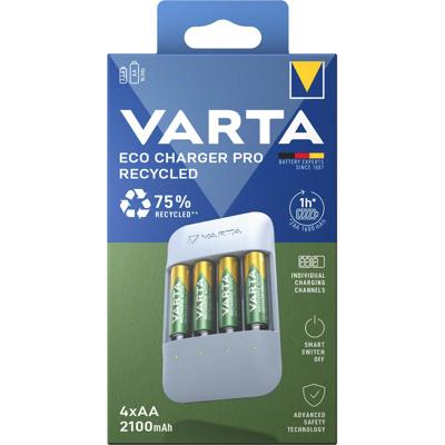 Varta Eco Charger Pro Batterijlader NiMH AAA (potlood), AA (penlite) Varta Eco Charger Pro Batterijlader NiMH AAA (potlood), AA (penlite)