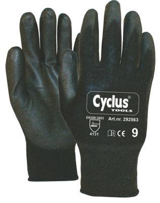 Cycplus werkhandschoenen pu-flex m (8) zwart