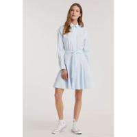 POLO Ralph Lauren blousejurk met ceintuur lictblauw - thumbnail