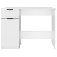Bureau 100x50x75 cm bewerkt hout wit - thumbnail
