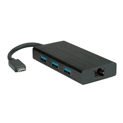 VALUE USB 3.2 Gen 1 Type C naar Gigabit Ethernet-converter + hub