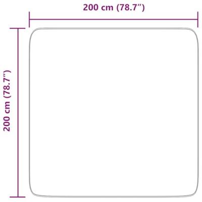 Hoogpolig vloerkleed NAVARRA 200x200 cm polyester lichtgrijs Hoogpolig vloerkleed NAVARRA 200x200 cm polyester lichtgrijs