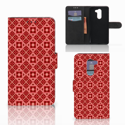 Huawei Honor 6X Telefoon Hoesje Batik Rood Huawei Honor 6X Telefoon Hoesje Batik Rood