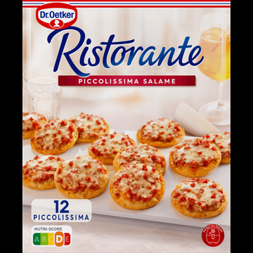 Dr. Oetker Ristorante Pizza Piccolissima Salame minisnacks 12 Stuks bij Jumbo Dr. Oetker Ristorante Pizza Piccolissima Salame minisnacks 12 Stuks bij Jumbo