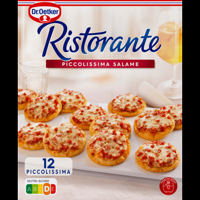 Dr. Oetker Ristorante Pizza Piccolissima Salame minisnacks 12 Stuks bij Jumbo - thumbnail