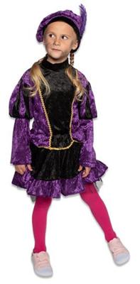 Pietenjurkje kind Paars/Zwart met petticoat