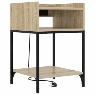 Nachtkastje 2 pcs Sonoma eiken 40 x 40 x 61 cm Bewerkt hout