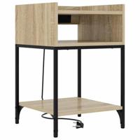 Nachtkastje 2 pcs Sonoma eiken 40 x 40 x 61 cm Bewerkt hout - thumbnail