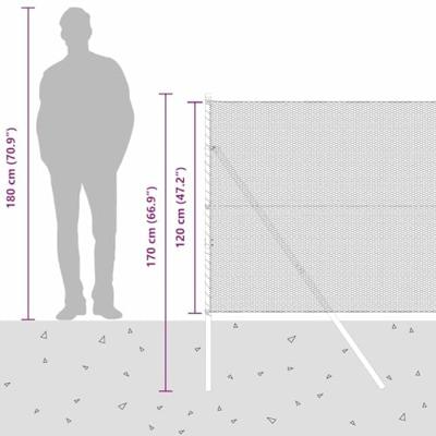 VidaXL Afrasteringspaal groen 10 x 1,2 m (13 mm gaas) staal en pvc