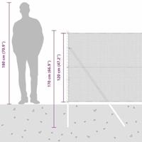 VidaXL Afrasteringspaal groen 10 x 1,2 m (13 mm gaas) staal en pvc - thumbnail
