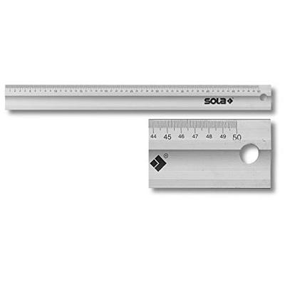 Sola Werkplaatslineaal 1000x50x5mm LAB1000, ALU, gedrukte maatverdeling mm/cm - 56100701 - 56100701
