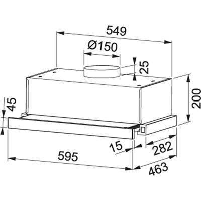 Conventionele Afzuigkap Mepamsa Slimline 60 60 cm 290 m³/h 65W C Staal - thumbnail