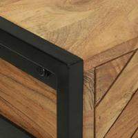 Wandtafel met lade Bruin 90 x 35 x 75 cm massief mangohout - thumbnail