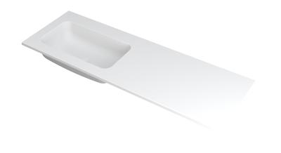 INK Wastafel Faktor polystone links zonder kraangat 140 cm x 45 cm x 1,5 cm Mat wit 3407234