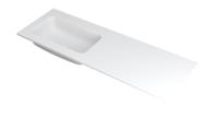 INK Wastafel Faktor polystone links zonder kraangat 140 cm x 45 cm x 1,5 cm Mat wit 3407234 - thumbnail