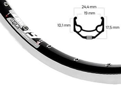 Ryde Velg 28 inch 622 zac2000 zwart 32 gaats geslepen zijkant