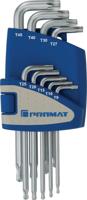 Promat/Tecwerk Haakse schroevendraaierset | 9 delig T9-T45 | met kogelkop | kunststof houder - 4000825114 - thumbnail