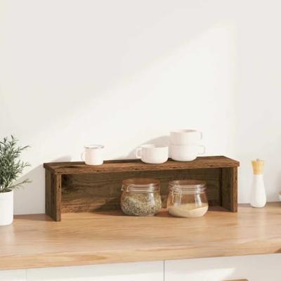 VidaXL Keukenrek stapelbaar 60x15x16 cm bewerkt hout oud houtkleurig