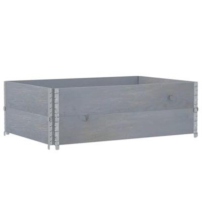 VidaXL Palletopzetranden 2 st 120x80 cm massief grenenhout grijs