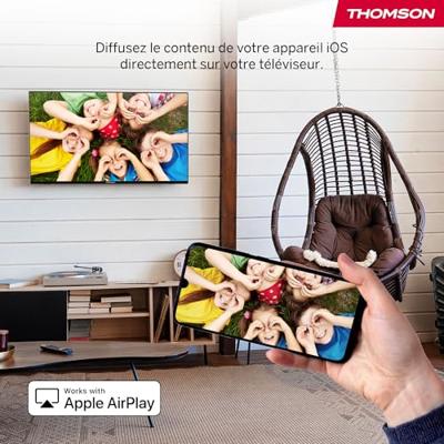 Thomson 24 Inch (60 cm) HD LED Smart TV met Fire TV, Alexa spraakbesturing, AirPlay, Wi-Fi, Triple Tuner(kabel/satelliet/antenne), Bluetooth 5.0, HDMI, USB, AV IN, CI+, 24HF2S35