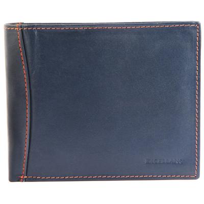 Excellanc leren heren portemonee Blauw Bruin Excellanc leren heren portemonee Blauw Bruin