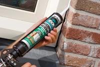 Siliconenkit Bouw Zwart Koker 300 ml Bison - Bison - thumbnail