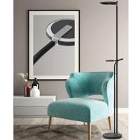 Steinhauer Led leeslamp 2-lichtsTuround 40w - 2200-4000K - 187cm zwart smoke glas - 2989ZW - thumbnail
