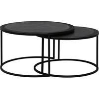 Light & Living Salontafel 'Talca' Set van 2 stuks, 67/75cm, kleur Antiek Lood - thumbnail